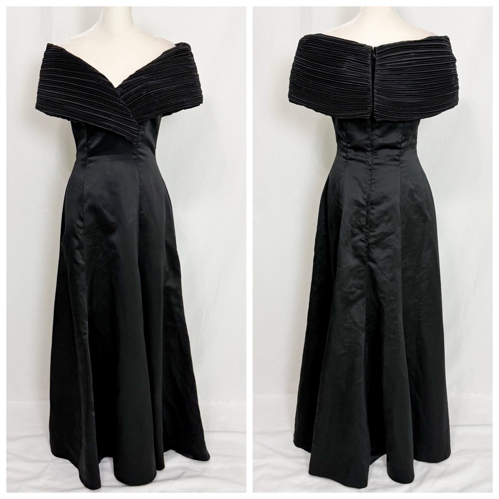Elegant Black Off-Shoulder Evening Gown